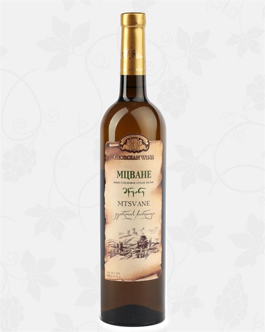 КВАРЕЛИ МЦВАНЕ БЕЛОЕ СУХОЕ 0,75л. 1993