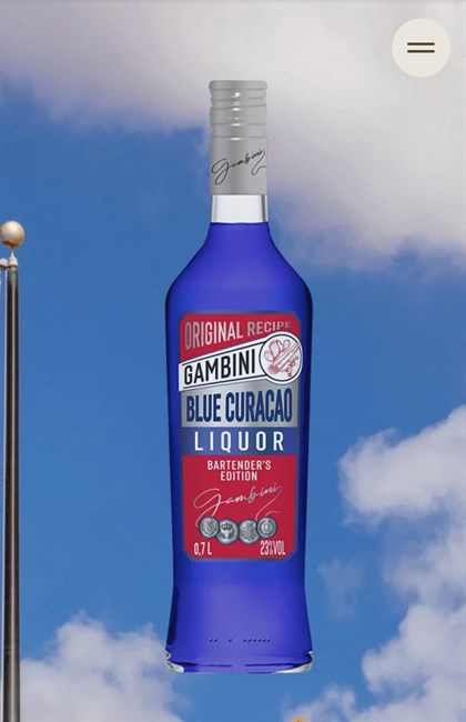ЛИКЁР ЦИТРУСОВЫЙ GAMBINI BLUE CURACAO, Крепость: 23%, Объём: 0,5 л. 2104